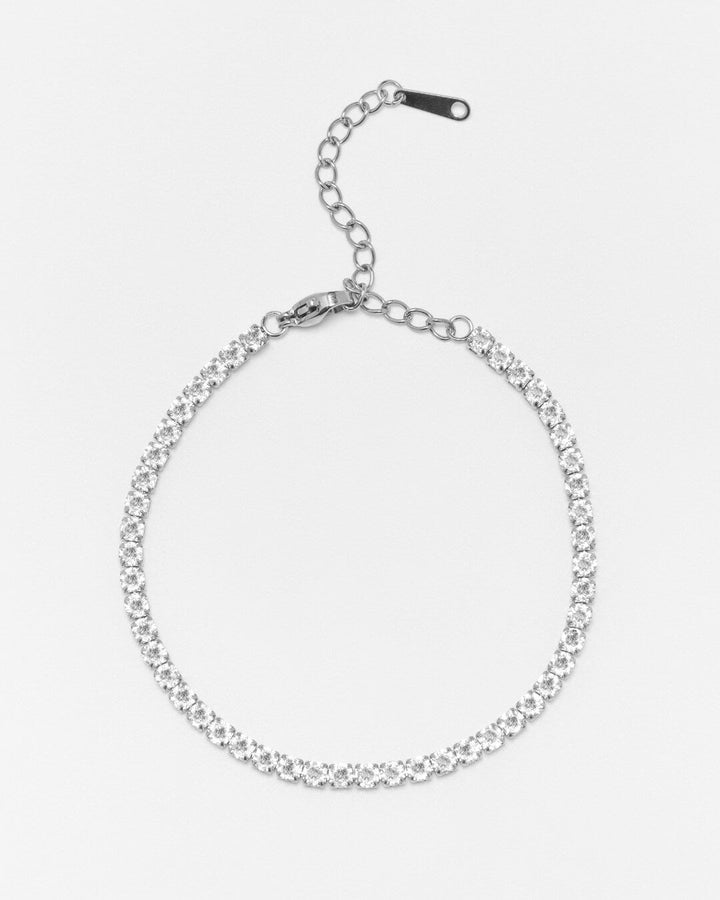 "Crystal" 3mm tennis necklace + free bracelet